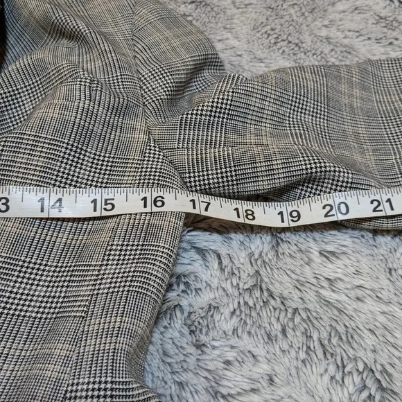 Aritzia Babaton Samuel Blazer Houndstooth Plaid Black White 00 Double Breasted - Picture 8 of 12